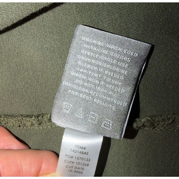 Torrid Twill Faux Leather Anorak Jacket Olive Size 2/US 2X Rayon Blend - Picture 10 of 10